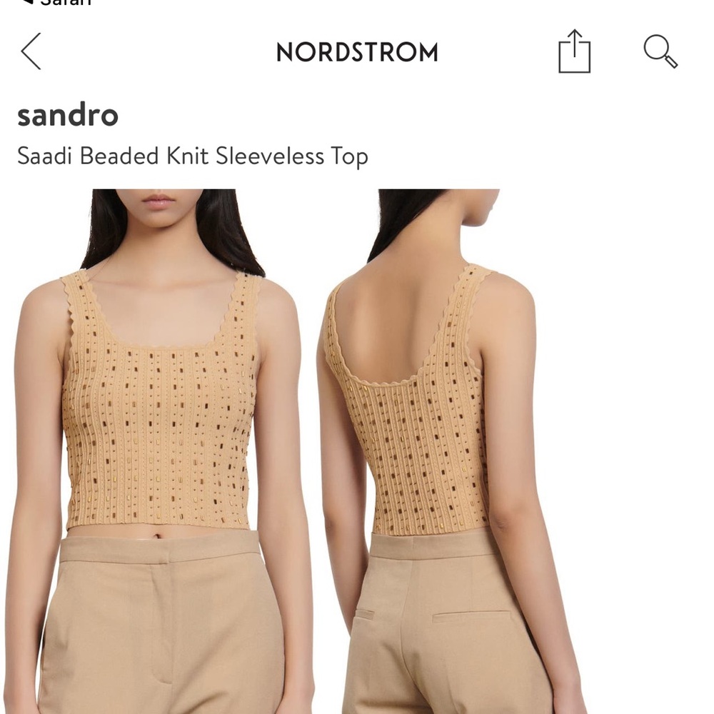 Sandro beaded top - Picture 5 of 5